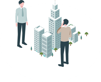 売却を考える人々のイラスト